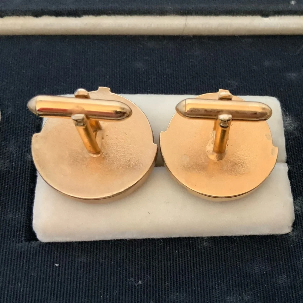 Vintage Swank “Arts of the World” Roman Soldier Red Cuff Links